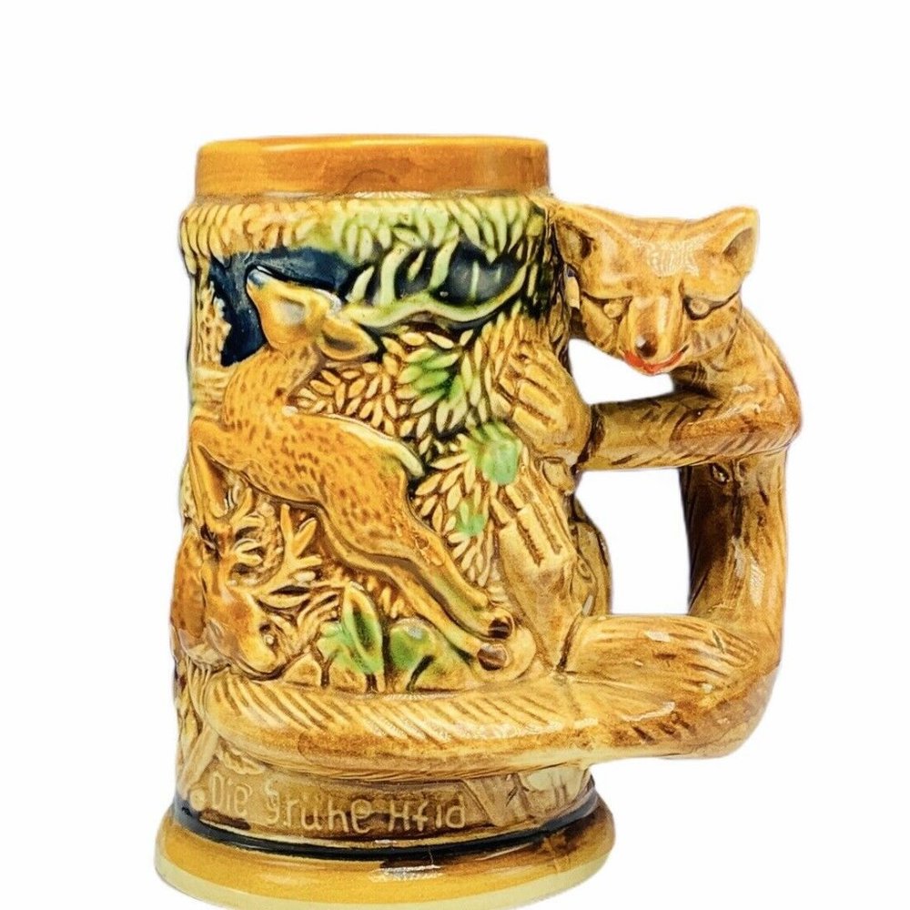 West Germany Mug fox handle deb jagers deer elk W